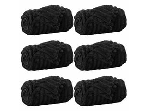Couverture jetée de canapé 6 pcs noir 240x220 cm 8.76 kg polaire