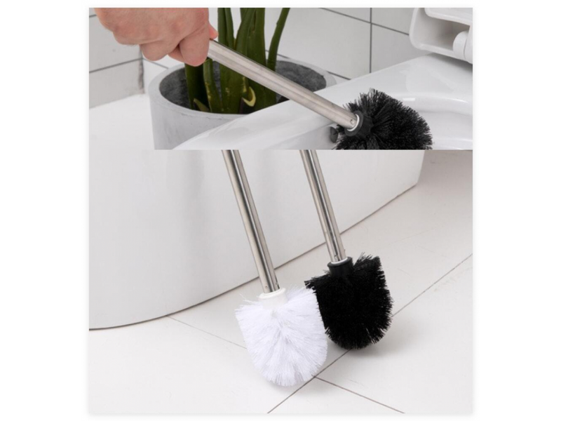 Pack de 3 brosses de rechange pour toilettes tête de brosse acier inoxydable blanc brosse pour toilettes brosse de rechange pour toilettes - Conforama D