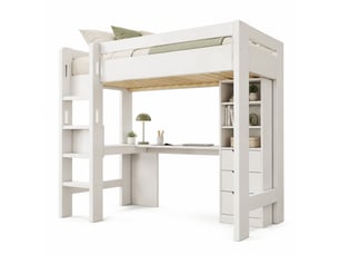 Lit mezzanine 90x200 cm VIVRYN coloris blanc