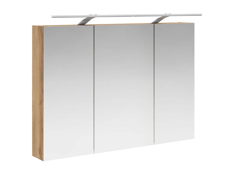 Amoire de salle de bain, meuble de salle de bain avec miroir chêne artisanal shl9428 - Conforama E