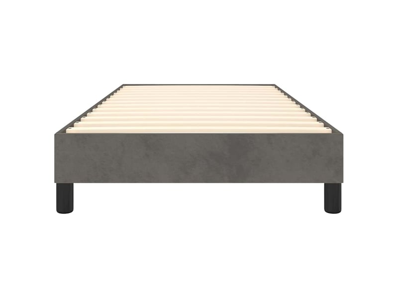  Lit simple- lit adulte -  cadre de lit à lattes gris foncé 100x200 cm velours  - Conforama D