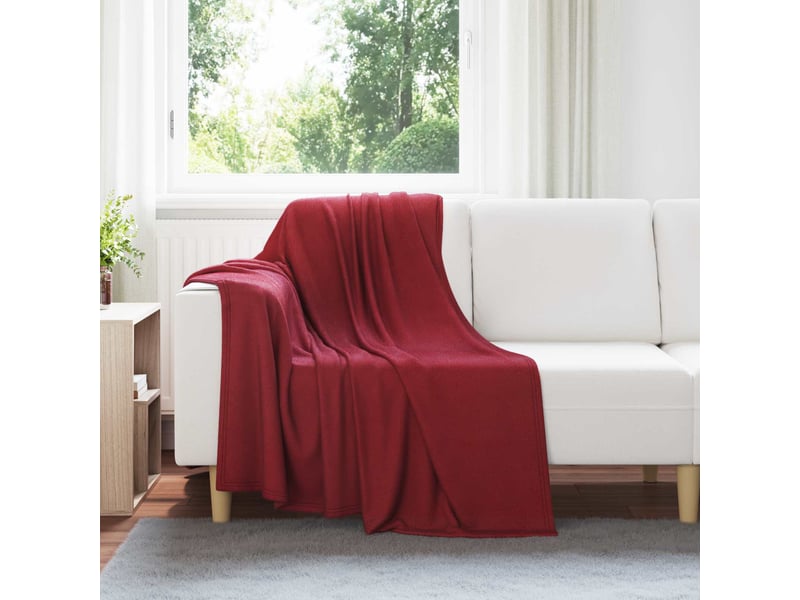  Couverture jetée de canapé 24 pcs bordeaux 170x130 cm 7.81 kg polaire  - Conforama B