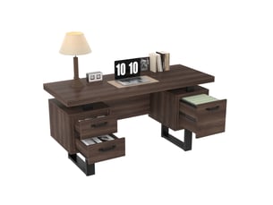 Bureau WISHDOR  135 cm coloris noir