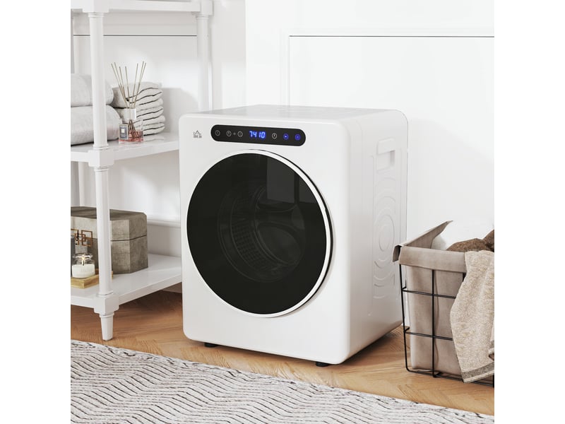  Sèche linge à évacuation, sèche-linge électrique 1000 w 3 kg, modes extra dry et eco, minuterie, blanc, acier inoxydable  - Conforama D