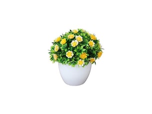 Fleur artificielle portable réaliste en pot de plastique robuste pour banquet4