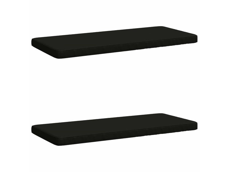  Lot de 2 coussins de banc, coussins d'assise vught 100 % polyester noir cf58017  - Conforama A