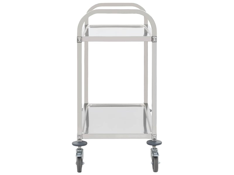 Desserte de cuisine, chariot de rangement à 2 niveaux 96,5x55x90 cm acier inoxydable - Conforama C