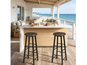 tabouret de bar <strong>HAUSS SPOLE</strong> - bicolore hauteur d'assise 71 cm vendu Par paire