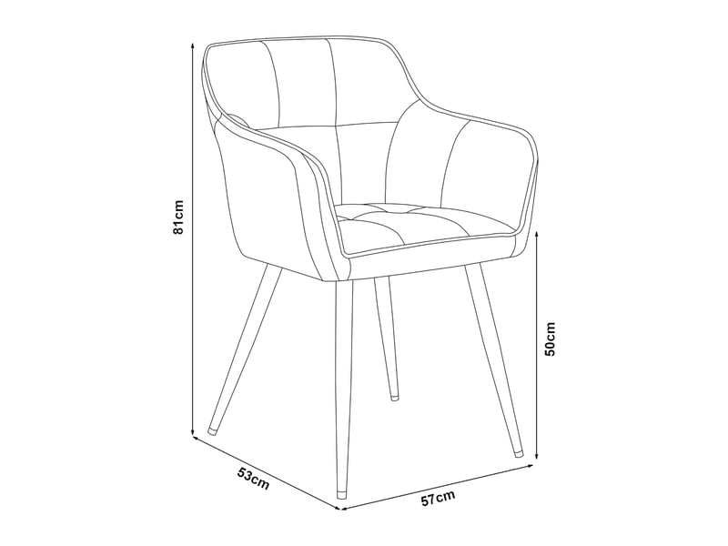  Lot de 4 chaises de salle à manger birmingham 82 x 60 x 59 cm noir [en.casa] Birmingham - Conforama C