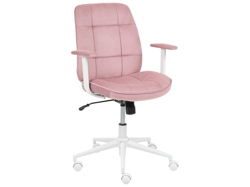 Chaise de bureau carlton velours rose - Conforama A