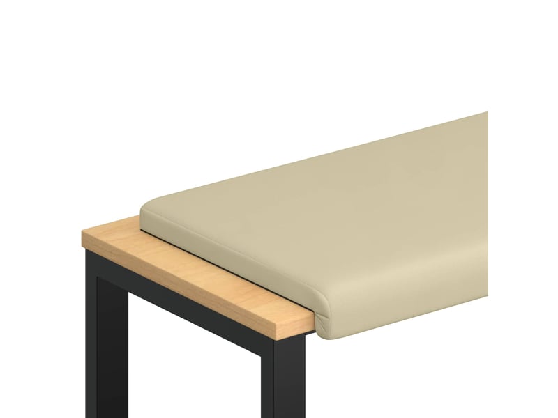 Coussin de banc, coussin d'assise, coussin de canapé simili cuir crème profondeur 35 cm cf52909 - Conforama A