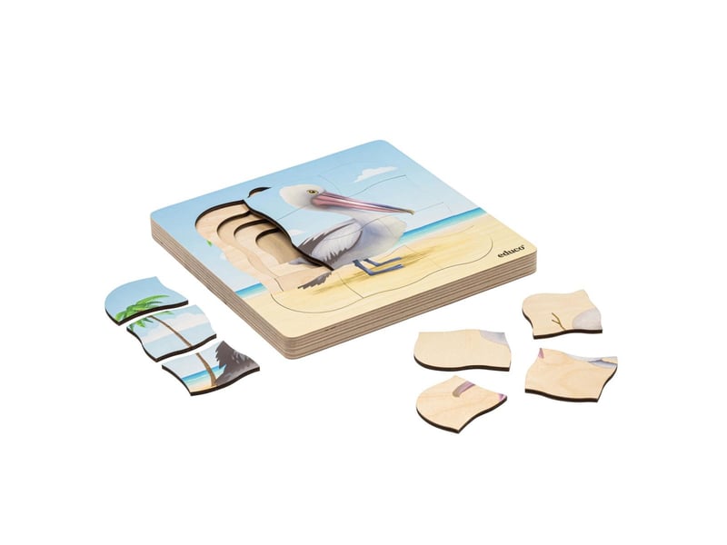  Educo sur la plage - le pélican pousse  31 pièces de puzzle 8719924064747 - Conforama A