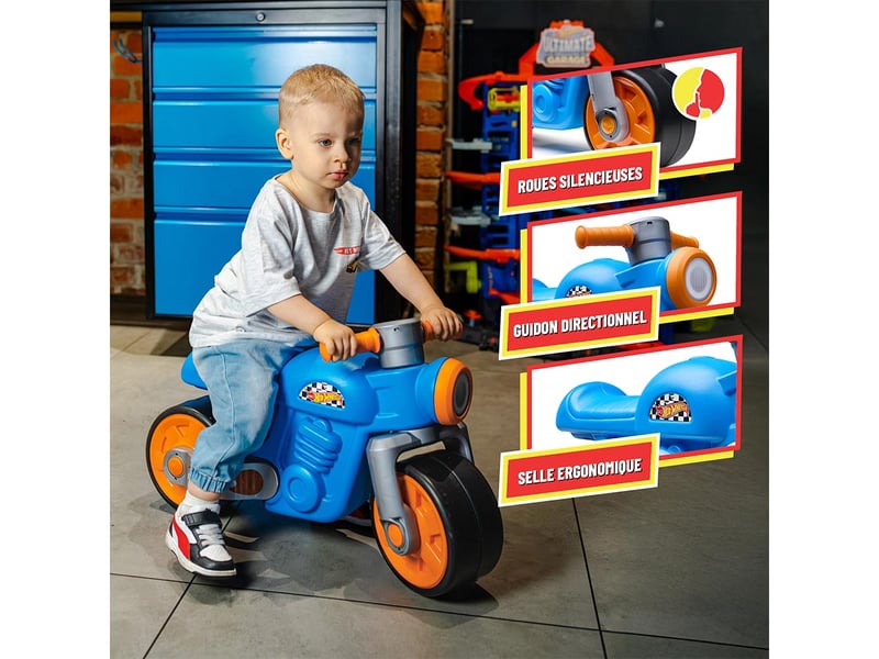  Porteur enfant moto racing hotwheels avec roues silencieuses 1 à 3 ans - falk FAL3016200001591 - Conforama E