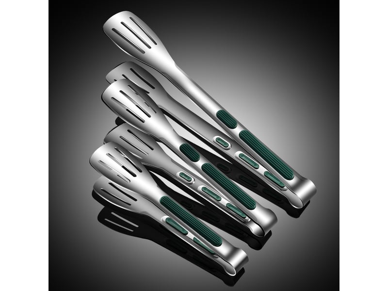  Cet ensemble de deux pinces de cuisine en acier inoxydable convient pour couper, cuire et griller.(17,5 x 3,5 cm)  - Conforama E
