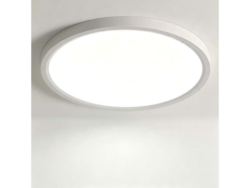  Plafonnier led rond 72 w à intensité variable avec télécommande (3000 k – 6000 k) – luminaire ultra-plat pour salon.  - Conforama A