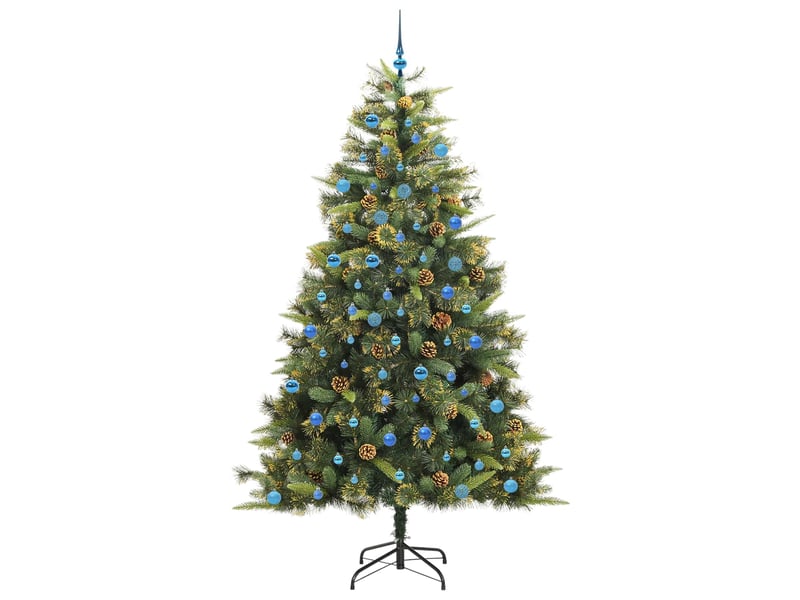 Sapin de noël artificiel, arbre de noël avec branches pliables et cônes 240 cm shl6300 - Conforama D