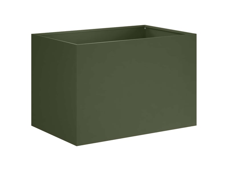  Jardinière - cache-pot de jardin 2 pcs vert olive 50 x 40 x 40 cm  - Conforama C