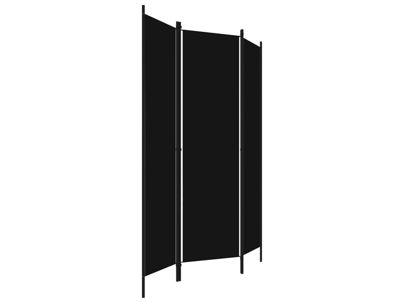  Paravent | cloison de séparation 3 panneaux noir 150x180 cm  - Conforama C