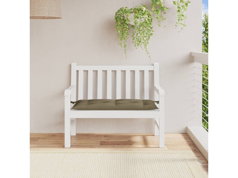  Coussin de banc de jardin, coussin d'assise taupe mélangé 100x50x7 cm tissu cf52837  - Conforama C