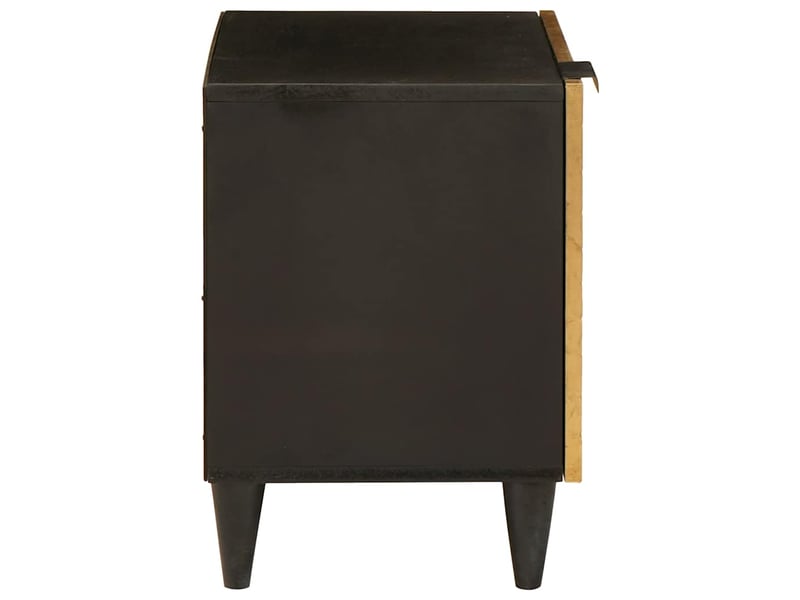  Table de chevet - cabinet de chevet - table de nuit noir et or 40 x 33 x 46 cm bois d'ingénierie  - Conforama C