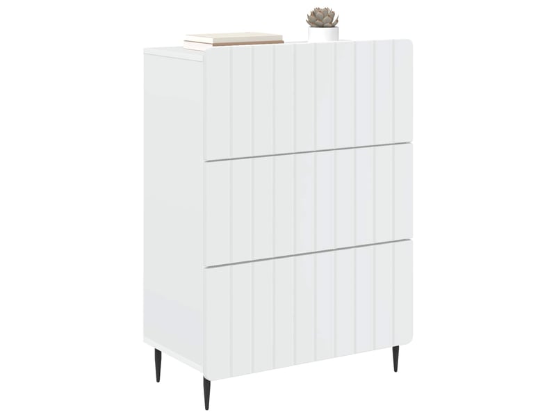  Armoire de rangement bureau, armoire à tiroirs blanc 66 x 34,5 x 92 cm bois d'ingénierie  - Conforama C