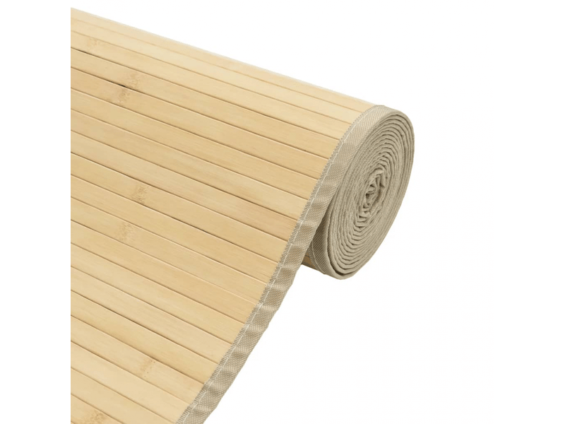  Tapis rectangulaire naturel clair 70x100 cm bambou - comfortxl 376867 - Conforama D
