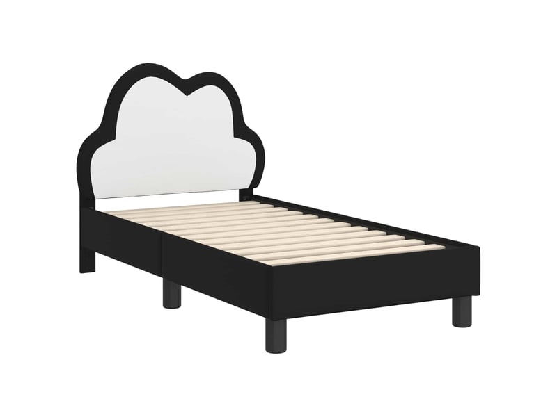  Lit simple- lit adulte -  cadre de lit pour tout-petit avec tête de lit noir 70 x 140 cm  - Conforama C