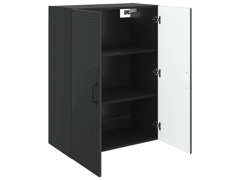  Armoire murale salon, meuble de rangement noir 66 x 34,5 x 90 cm bois d'ingénierie shl2660  - Conforama C