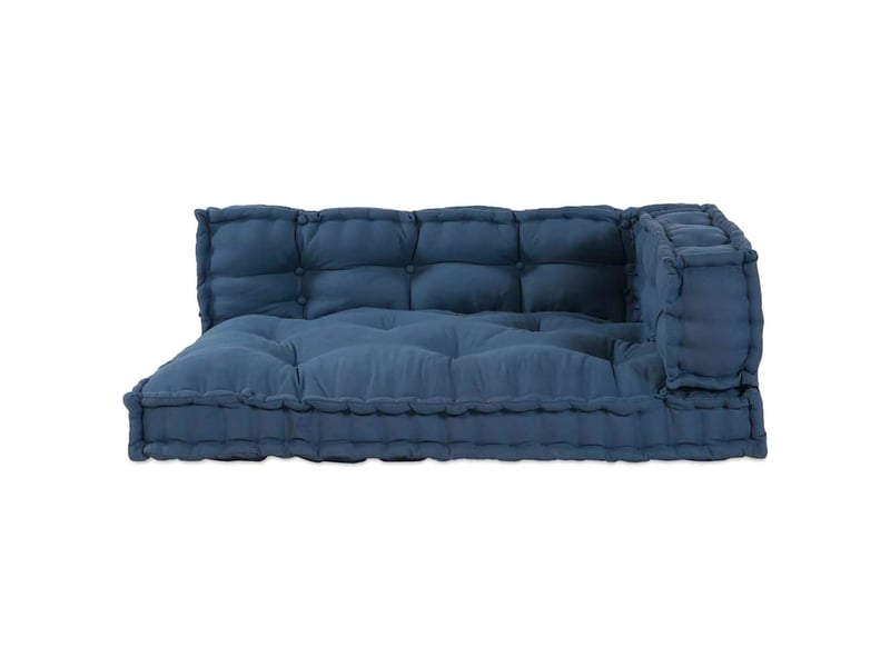 Coussin de canapé sur palette, coussin de chaise 3 pc tissu indigo cf54210 - Conforama D