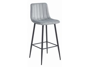 tabouret de bar  <strong>SANS MARQUE</strong>  - argenté hauteur d'assise 76 cm vendu A l'unité