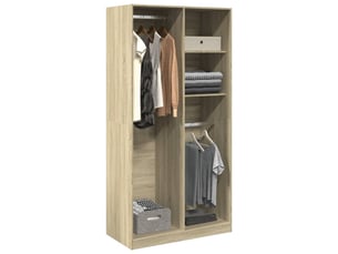 Garde-robe chambre, armoire de rangement chêne sonoma 100x50x200 cm aggloméré shl26927