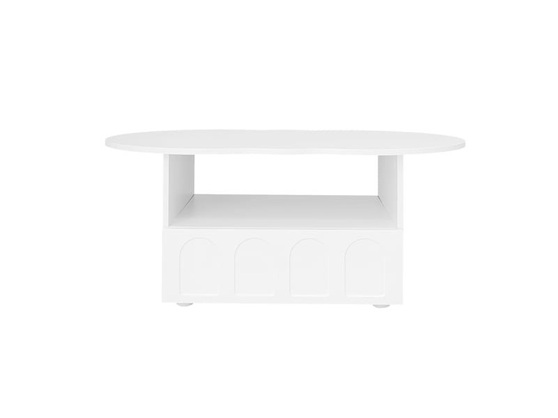  Table basse nuage 90x60x35 cm - tiroirs et niches, meuble salon design contemporain  - Conforama A
