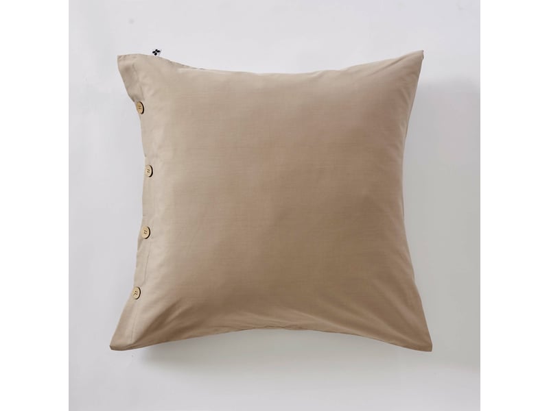  Housse de couette 240 x 220 cm + 2 taies 65 x 65 cm 100% percale de coton 120 fils perrine ficelle  - Conforama C