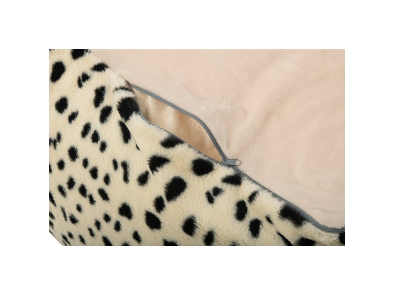  Pouf carré dalmatien ulf 70cm blanc &amp; noir  - Conforama D