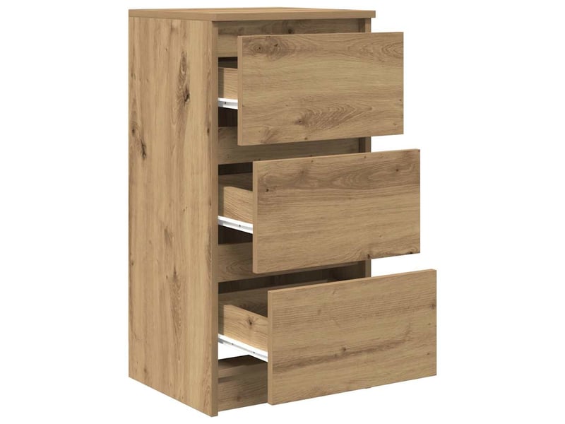  Buffet - bahut - meuble de rangement chêne artisanal 37,5x35x76 cm bois d'ingénierie  - Conforama E