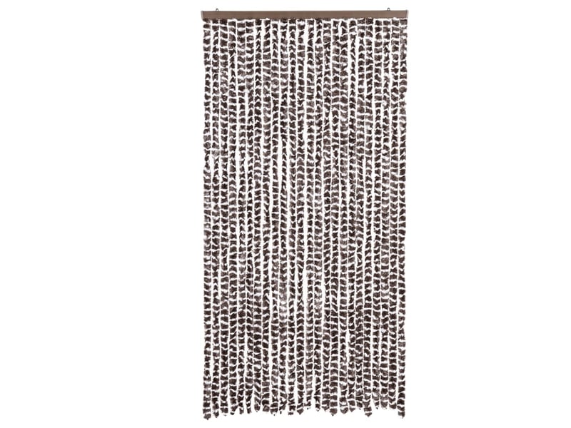  Rideau anti-mouches, moustiquaire marron et blanc 100x230 cm chenille cf43562  - Conforama C