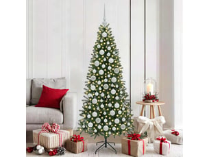 Ensemble de boules de noël 120 pcs 300 led blanc chaud ø 6 cm