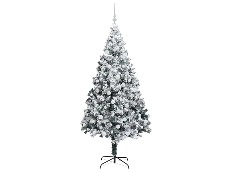  Sapin de noël - arbre de noël artificiel blanc 180 cm pvc, acier et plastique  - Conforama D