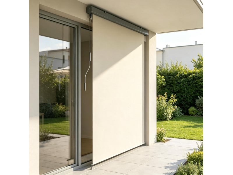 Store occultant extérieur 160 x 250 cm – crème – manivelle réglable, protection solaire et intimité - Conforama B