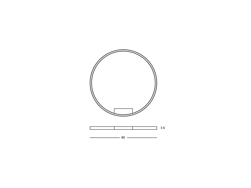  Zambelis aria plafonnier semi-encastré led intégré aria 80 cm, noir mat, 3000 k, à intensité variable  - Conforama C