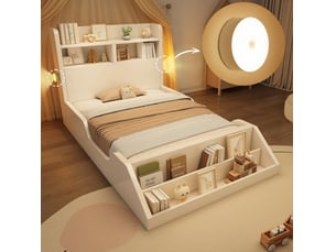 Lit simple 90x200 cm OKWISH coloris blanc