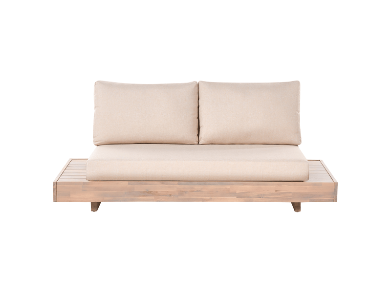  Canapé de jardin 2 places marettimo bois d'acacia certifié beige  - Conforama A