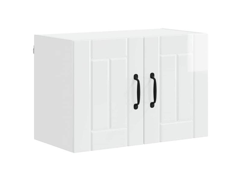 Meuble mural de cuisine, armoire de cuisine 2 pcs blanc brillant bois d'ingénierie shl2050 - Conforama E
