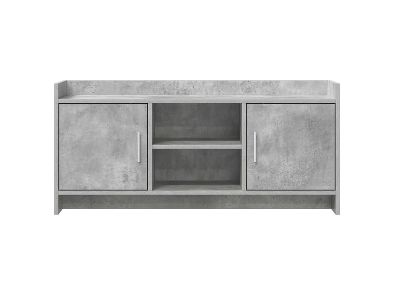  Meuble tv - banc tv - meuble de rangement 102 x 33 x 47 cm gris béton bois d'ingénierie  - Conforama E