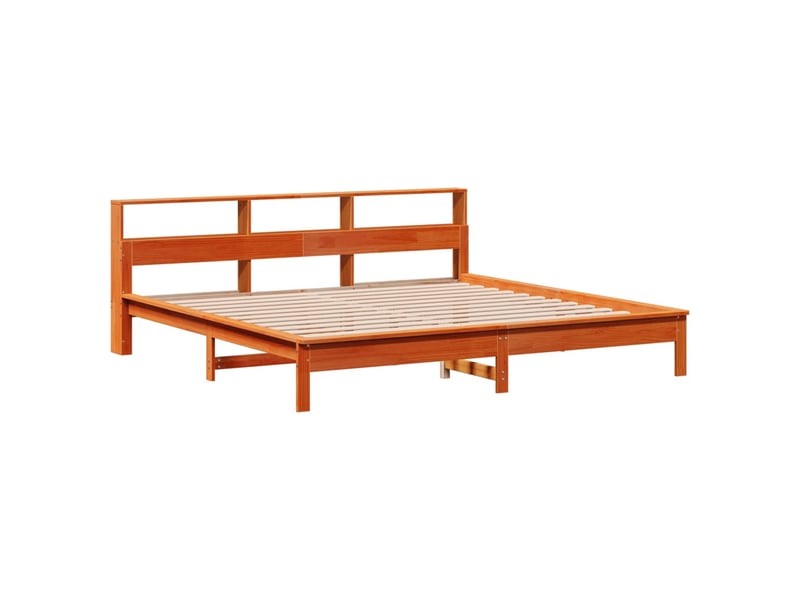  Lit adulte, lit double, cadre de lit sans matelas marron 180x200cm bois pin massif cf13464  - Conforama C