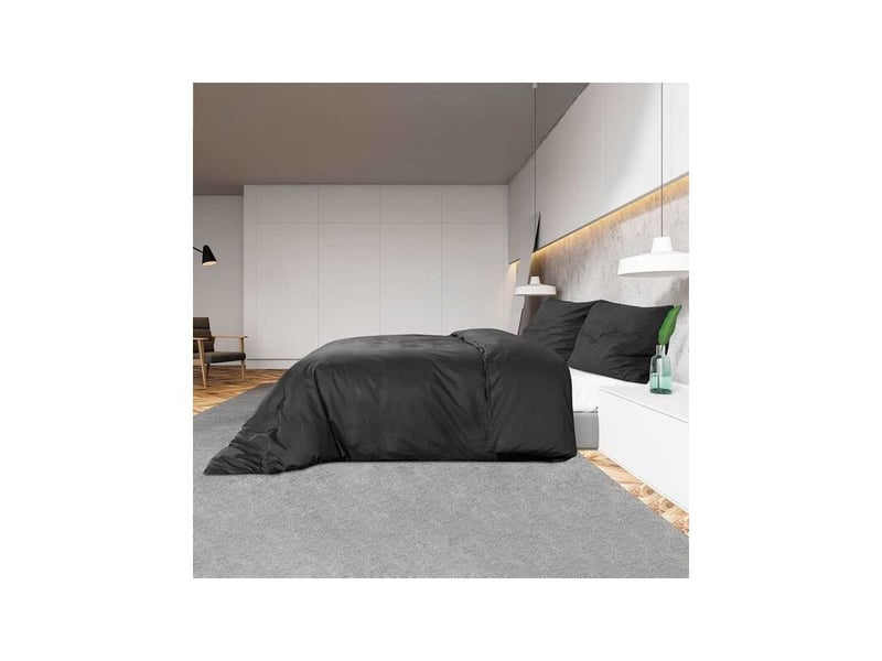  Housse de couette noire en duvet 140x200 cm, microfibre légère  - Conforama C