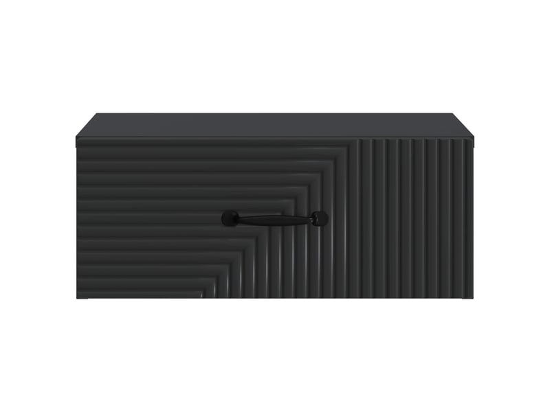  Table de chevet - cabinet de chevet - table de nuit mural noir 49 x 34,5 x 20 cm  - Conforama D