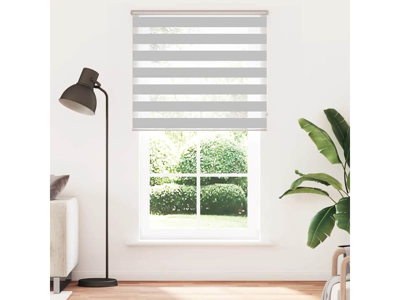  Store zèbre, store de fenêtre gris clair largeur du tissu 120,9 cm polyester cf48454  - Conforama A