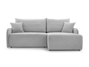 Canapé d'angle réversible convertible CASANOVA  3 places Tissu Gris clair