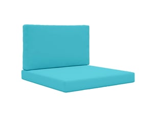Coussin de canapé d'extérieur, coussin de chaise polyester turquoise 80 x 80 cm cf54182